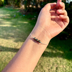 Money magnet Pyrite Bracelet | Pure Silver (चाँदी)