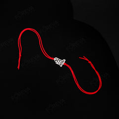 Handmade Pure 925 Silver Rakhi Gift Hamper | Handmade Rakhi with Roli Chawal, Chocolate & Scented Candle