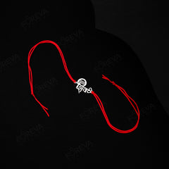 Handmade Pure 925 Silver Rakhi Gift Hamper | Handmade Rakhi with Roli Chawal, Chocolate & Scented Candle