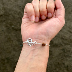 Shiva Rudraksha Pure Silver (चाँदी) Bracelet For Him