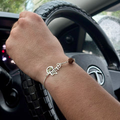 Shiva Rudraksha Pure Silver (चाँदी) Bracelet For Him