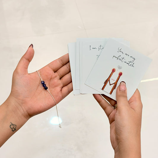 Elegance Amethyst Pure Silver Anklet with 12 Cute Cards