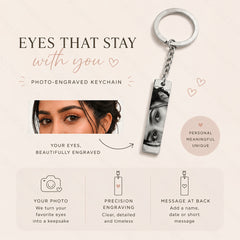 The Eyes Personalized Engraved Keychain