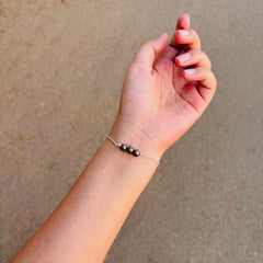 Money magnet Pyrite Bracelet | Pure Silver (चाँदी)