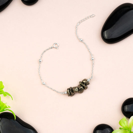 Vijeta Pyrite Power Bracelet | Pure Silver (चाँदी)