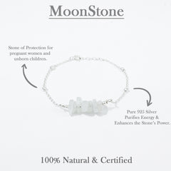Saumya Moonstone Nurturing Bracelet | Pure Silver (चाँदी)