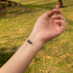 Money magnet Pyrite Bracelet | Pure Silver (चाँदी)