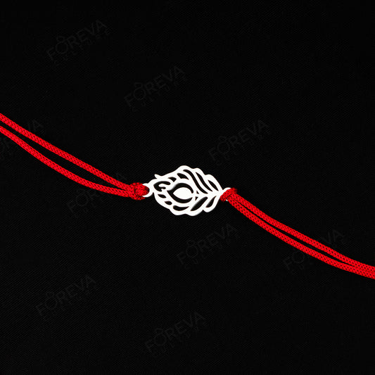 Kanha Mor Pankh Pure Silver Rakhi (चाँदी) | Divine Blessings