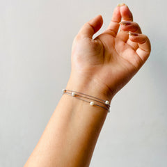 Triple layer Pearl bracelet 925 pure hallmark silver