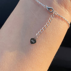 Sleek chain Pearl bracelet 925 hallmark pure silver