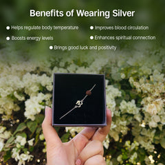 Divine Om Rudraksha Pure Silver (चाँदी) Bracelet