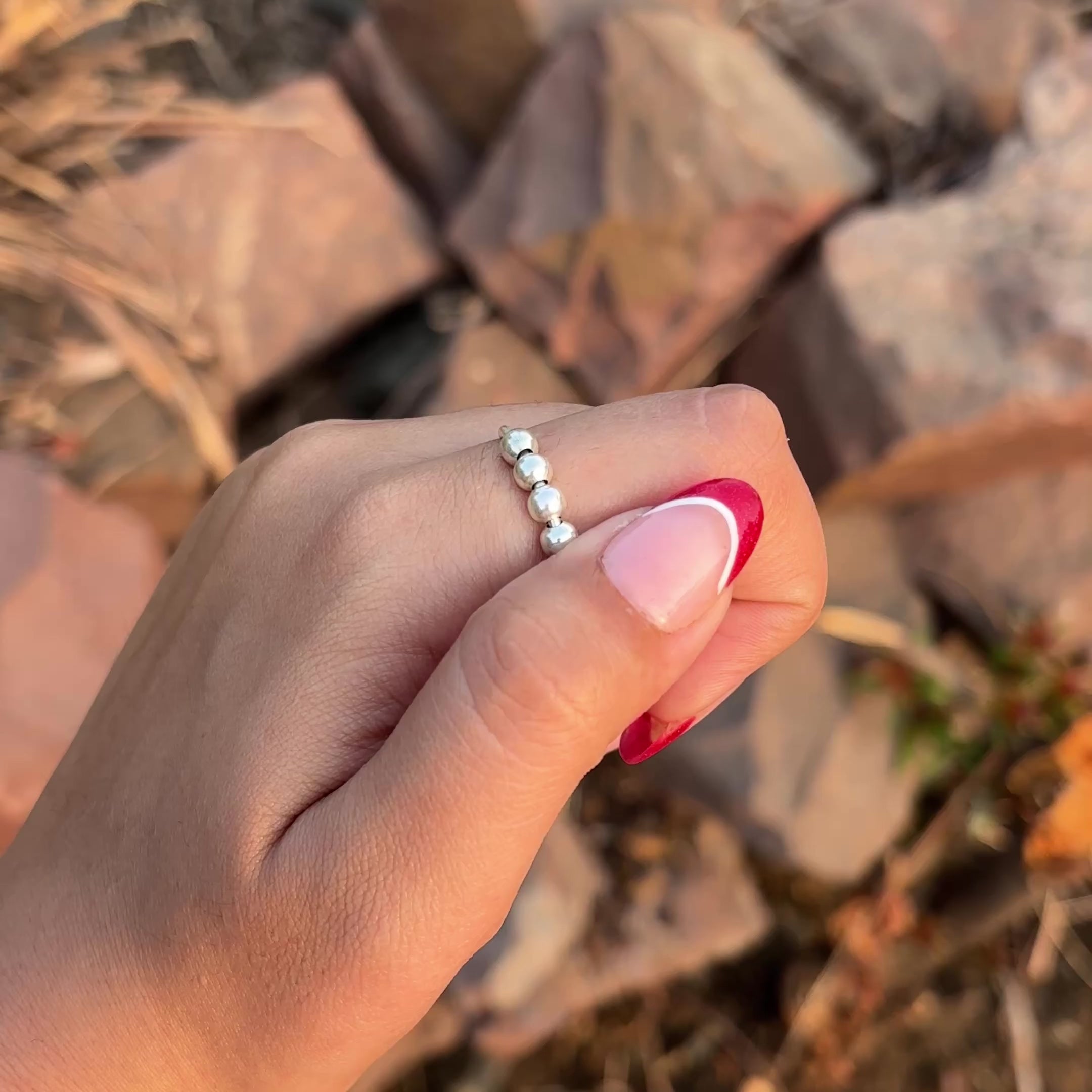 Worry Ring for Stress Relief and Mindful Calm Pure Silver (चाँदी)